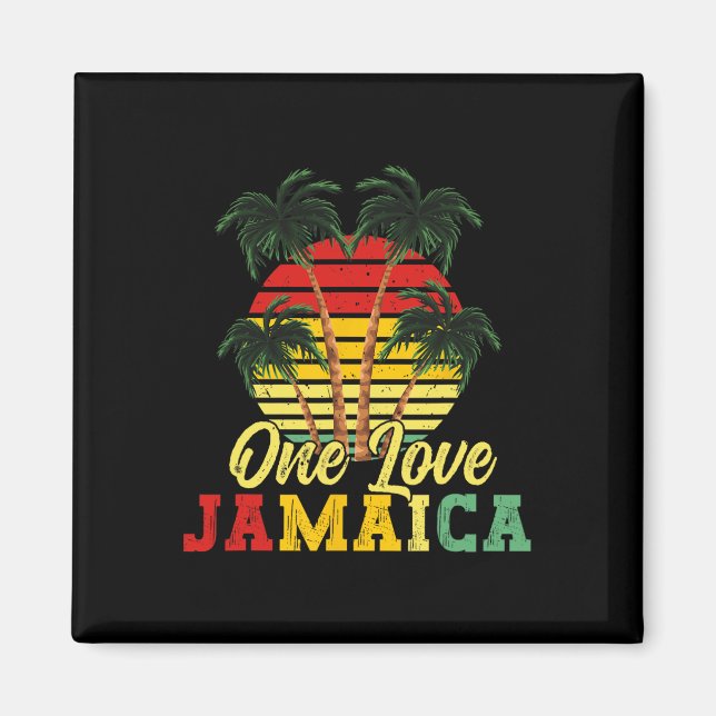 One Love Jamaica Summer Family Vacation Jamaican R Magnet (Front)