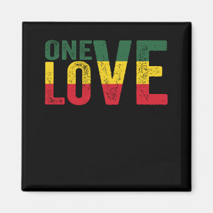 One Love Jamaican Rasta Reggae Magnet