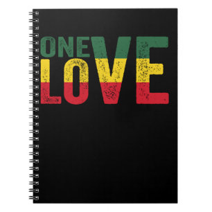 One Love Jamaican Rasta Reggae Notebook