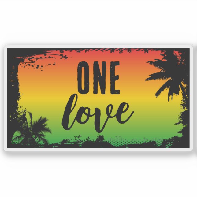 One Love Jamaican Rasta Tropical Peace (Front)