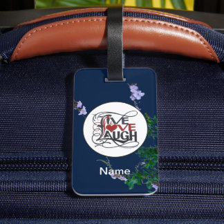 One Love & LIVE LOVE LAUGH Luggage Tag