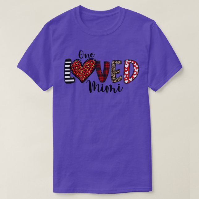One Love Mimi Mum Love heart Valentines Day Mother T-Shirt (Design Front)