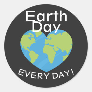 One Love One Earth, Earth Day, Save Our Planet Classic Round Sticker