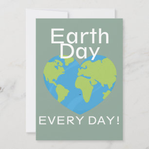 One Love One Earth, Earth Day, Save Our Planet Holiday Card