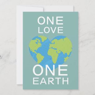One Love One Earth, Earth Day, Save Our Planet Holiday Card