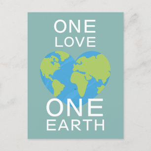 One Love One Earth, Earth Day, Save Our Planet Postcard
