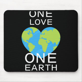 One Love One Earth Earth Day Save Our Planet T Shi Mouse Mat