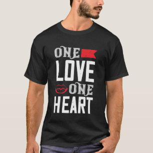 One Love One Heart Inspirational Design T-Shirt