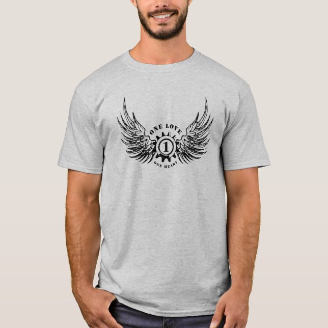 One Love, One Heart Men's Tee (Front)