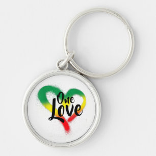 One Love One Heart Reggae Vibes Key Ring