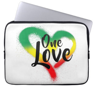 One Love One Heart Reggae Vibes Laptop Sleeve