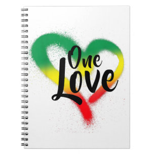 One Love One Heart Reggae Vibes Notebook