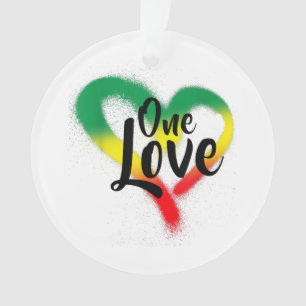 One Love One Heart Reggae Vibes Ornament