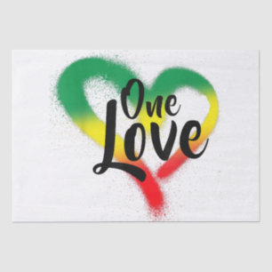 One Love One Heart Reggae Vibes Tissue Paper