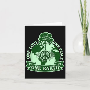 One Love One Peace One Earth World Earth Day Card