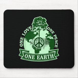 One Love One Peace One Earth World Earth Day Mouse Mat