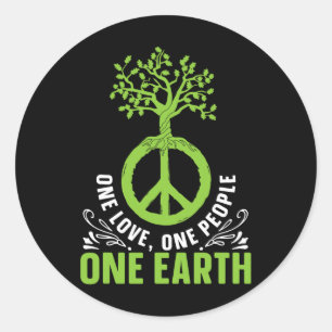 One Love One People One Earth International Day Of Classic Round Sticker