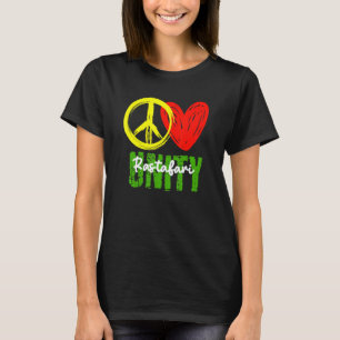 One Love Peace Love Unity Reggae Roots Jamaica Ras T-Shirt