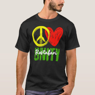 One Love Peace Love Unity Reggae Roots Jamaica Ras T-Shirt