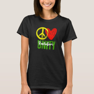 One Love Peace Love Unity Reggae Roots Jamaica Ras T-Shirt