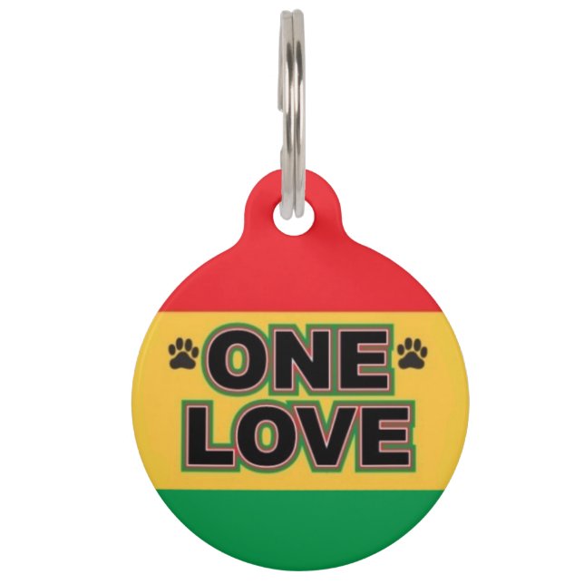 One Love Pet ID Tag (Front)