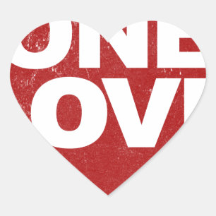 One Love Poster Heart Sticker