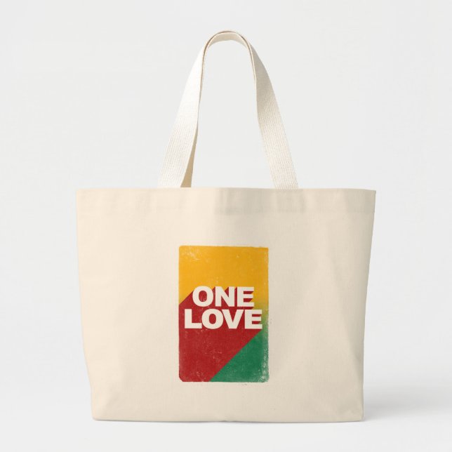 One Love Poster Large Tote Bag (Front)