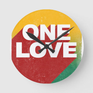 One Love Poster Round Clock