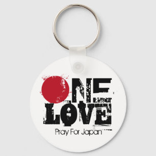 One Love - Pray for Japan Key-Chain Key Ring