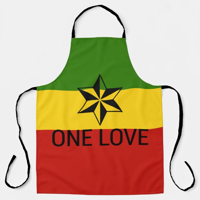 One Love Rasta Apron (Front)