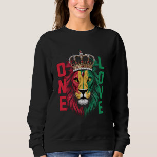 One Love Rasta Lion Jamaican Pride Reggae African Sweatshirt
