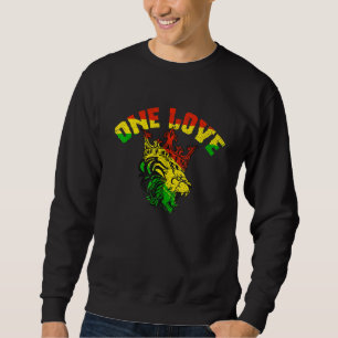 One Love Rasta Lion Jamaican Pride Reggae African  Sweatshirt