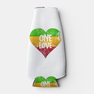 One Love Rastafari T-Shirt Jamaica Retro Vintage G Bottle Cooler
