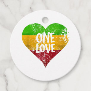 One Love Rastafari T-Shirt Jamaica Retro Vintage G Favour Tags