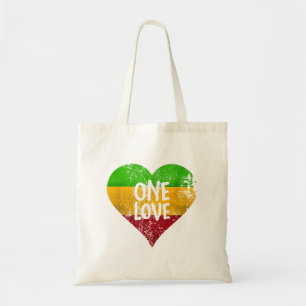 One Love Rastafari T-Shirt Jamaica Retro Vintage G Tote Bag