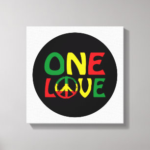 One Love, Reggae design Canvas Print