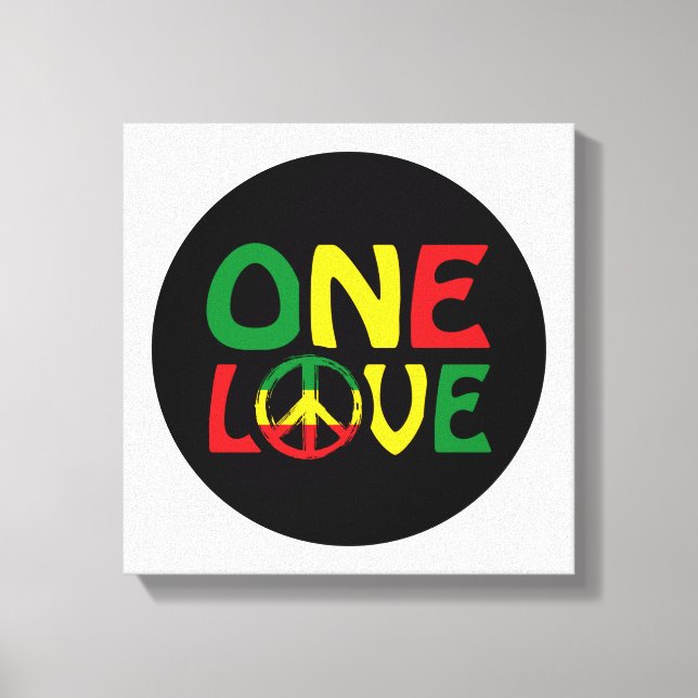 One Love, Reggae design Canvas Print (Front)