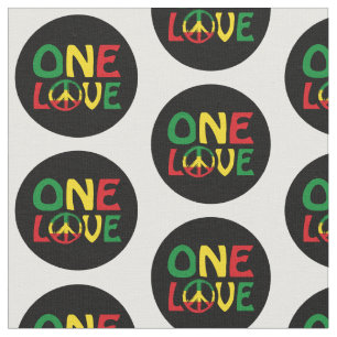 One Love, Reggae design Fabric