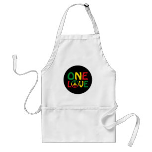 One Love, Reggae design Standard Apron