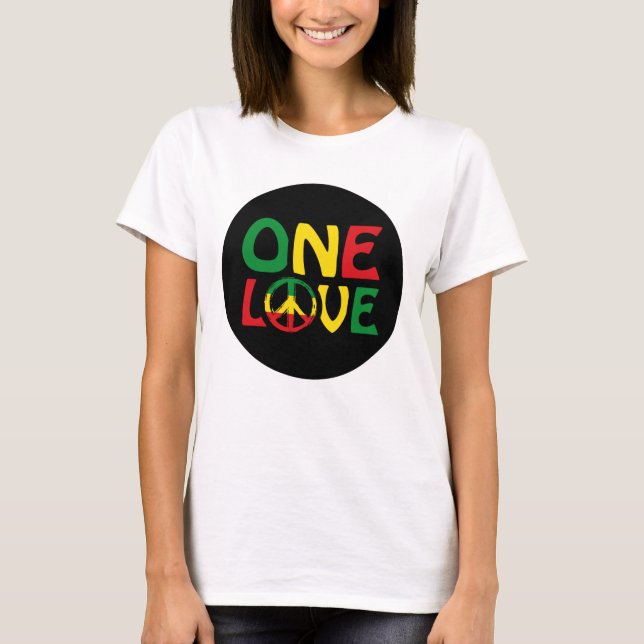 One Love, Reggae design T-Shirt (Front)