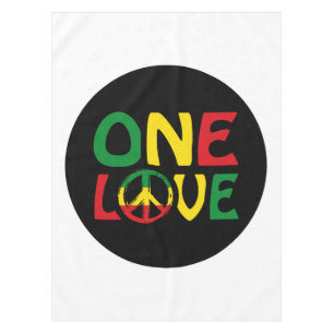 One Love, Reggae design Tablecloth