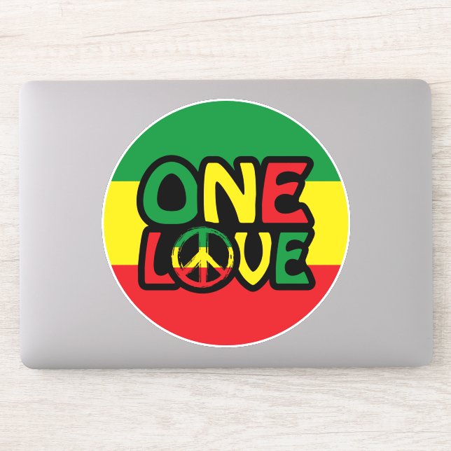 One Love, Reggae design with reggae colors (Computer)