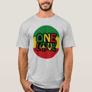 One Love, Reggae design with reggae colors T-Shirt