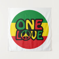 One Love, Reggae design with reggae colors