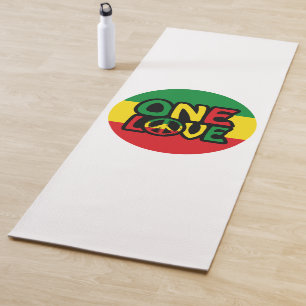 One Love, Reggae design with reggae colors Yoga Mat