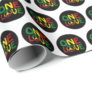 One Love, Reggae design Wrapping Paper