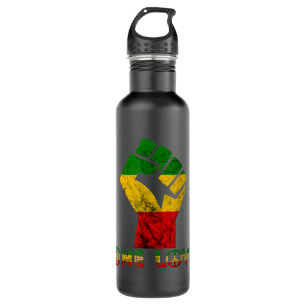 One Love Reggae Fist Rasta Reggae Music Jamaica Ra 710 Ml Water Bottle