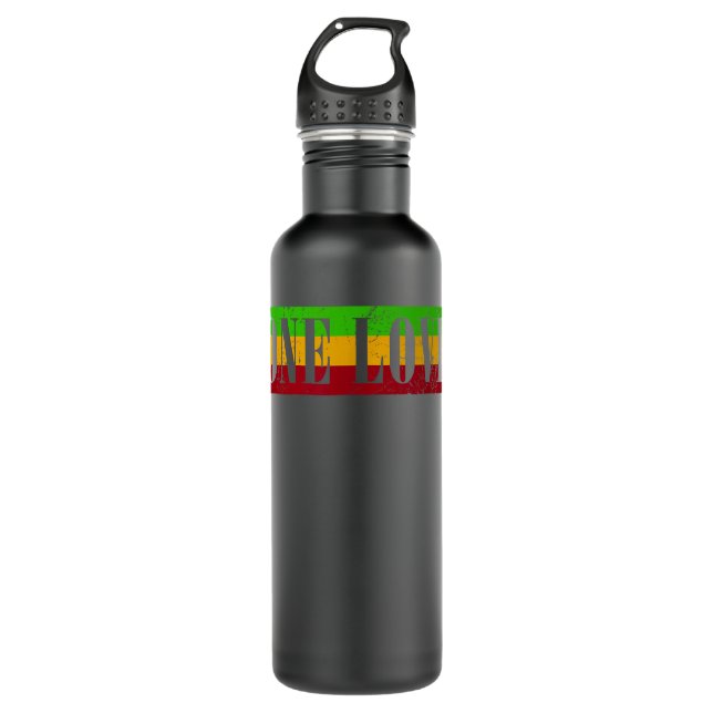 One Love Sign Rasta  710 Ml Water Bottle (Front)