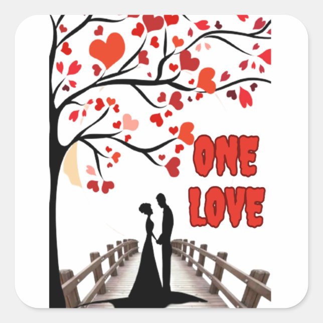 One Love Square Stickers (Front)