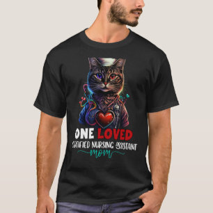 One Loved Certified Nursing Assistant Mum Cat Moth T-Shirt